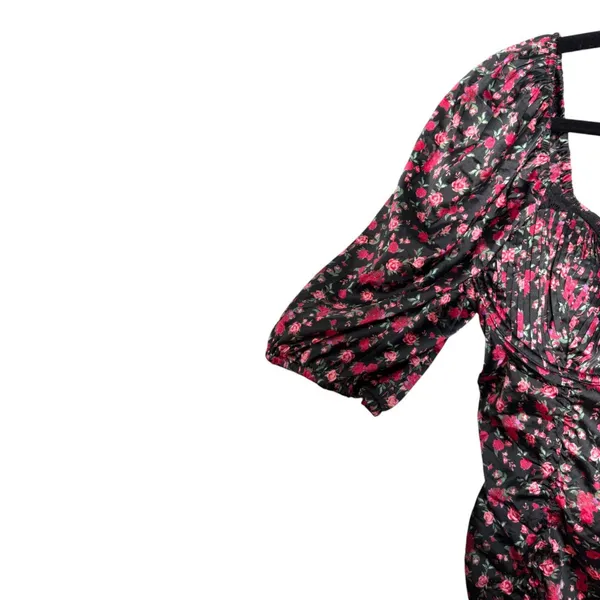 For Love and Lemons Melrose Pink Floral Ruched Mini Cocktail Dress Size XL - Image 6