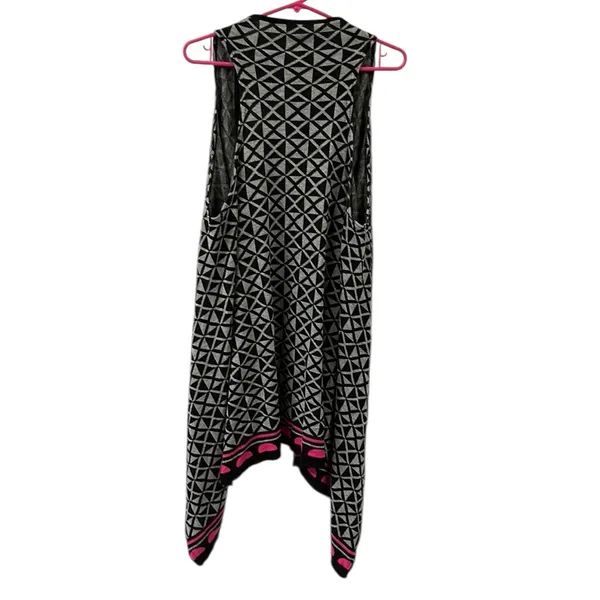 Im in Love with Derek Asymmetrical Knit Long Sleeveless Open Front Vest L to XL - Image 8