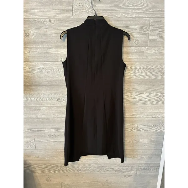 WOMEN'S MSK‎ BLACK, SLEEVELESS DRESS,FLORAL SILVER ACCENT RHINESTONES,Size Small - Image 4