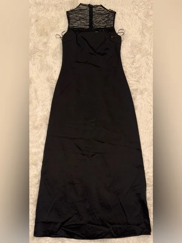 NEW ELLIATT Margot Beaded Black Sleeveless Gown Sz XS - Image 5