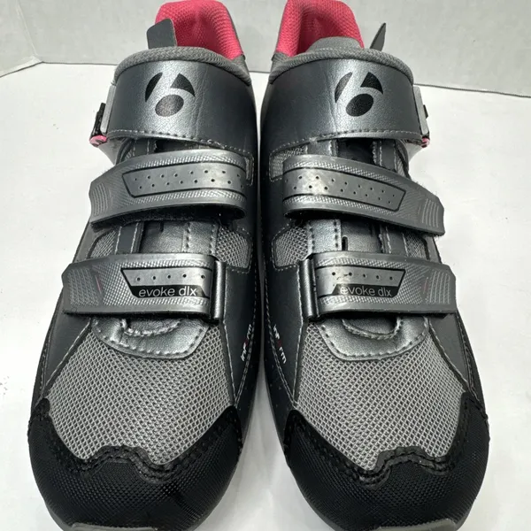 Bontrager Evoke DLX WSD Women’s MTB Cycling Shoes US 10.5 EU 42 Gray Pink - Image 3