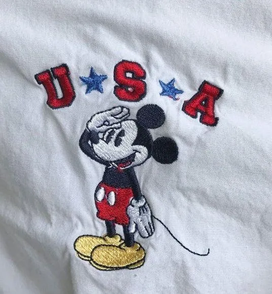 Disney Vintage Plus Sleeveless Top 1X White Embroidered Mickey Mouse U… - Image 2