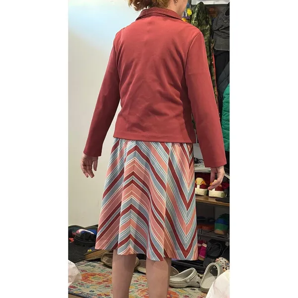 Vintage‎ 70s JCPenney Fashions Dress & Jacket Set Mod Stripe Retro - Image 14