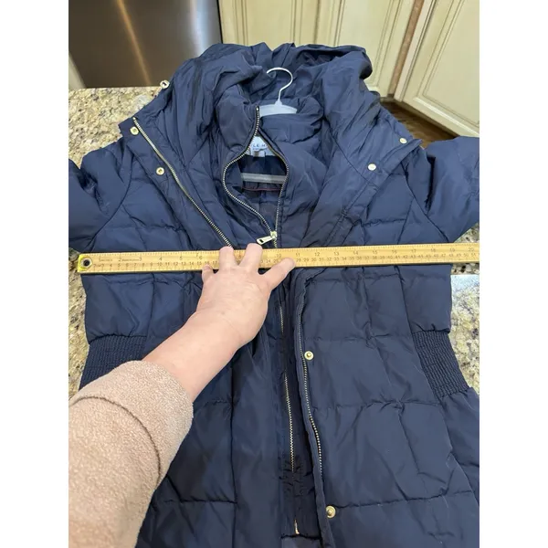 Cole Haan Signature Down Puffer Coat with Bib Size Small Blue, Retail $249 - Image 11