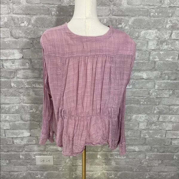 Free People Safari Sheer Wrap Top in mauve - Image 5