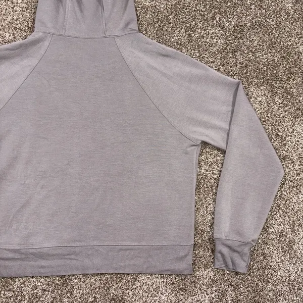 RECREATION Grey Half-Zip Athletic Hoodie Pocket Sweatshirt Womens Small - Image 9
