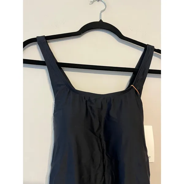 Quince Italian cross back one piece swimsuit in true black Size S - Image 2