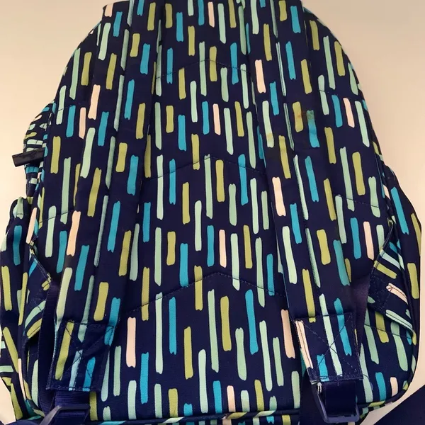 Vera Bradley backpack blue, turquoise and green. - Image 8