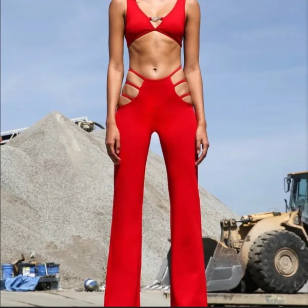 I.AM.GIA Lucid Pants in red small (ALTERED hem as been cut) - Image 6