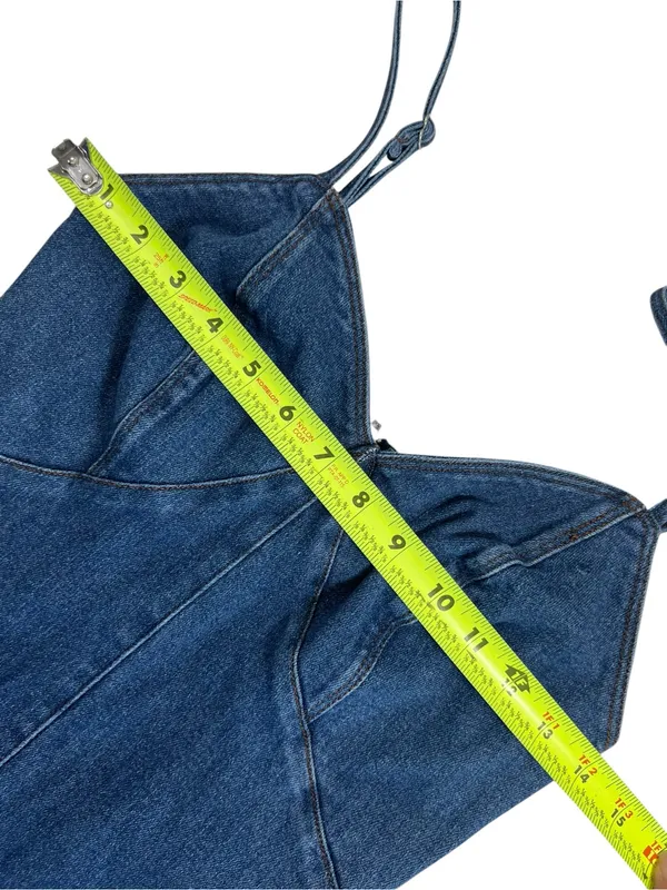 House of Harlow 1960 Denim A line Midi Dress - Image 8