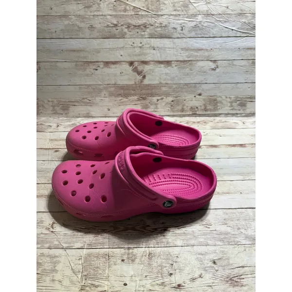 Crocs Classic Clogs Pink Slip On Women's Size 8-9 Comfort - Image 3