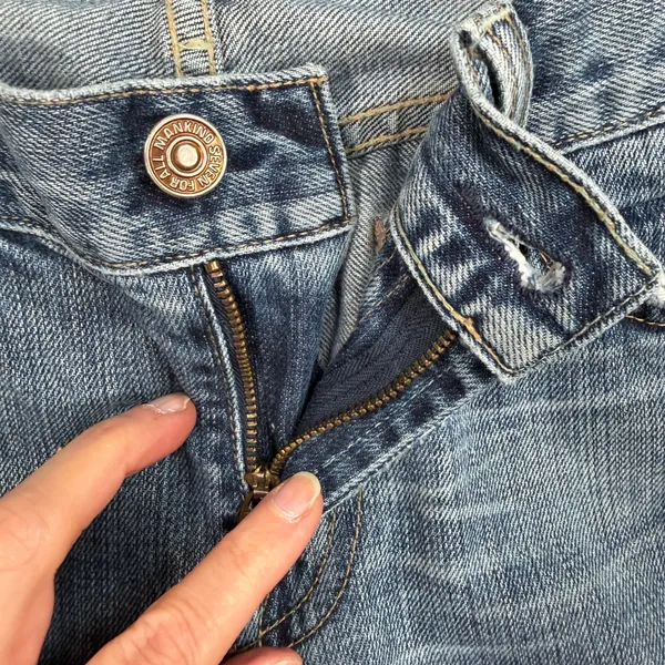 7 For All Mankind 27 Jeans Flare Low Rise Boho Retro Distressed Medium Blue Wash - Image 8