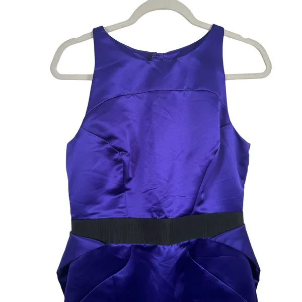 Milly Sculpted Skirt Pencil Dress‎ Blackberry Purple Cocktail NWT Womens Size 10 - Image 4