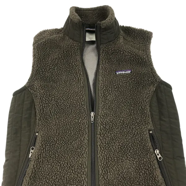 PATAGONIA Synchilla Classic Retro-X Fleece Vest Women M Green Outdoor Camping - Image 4