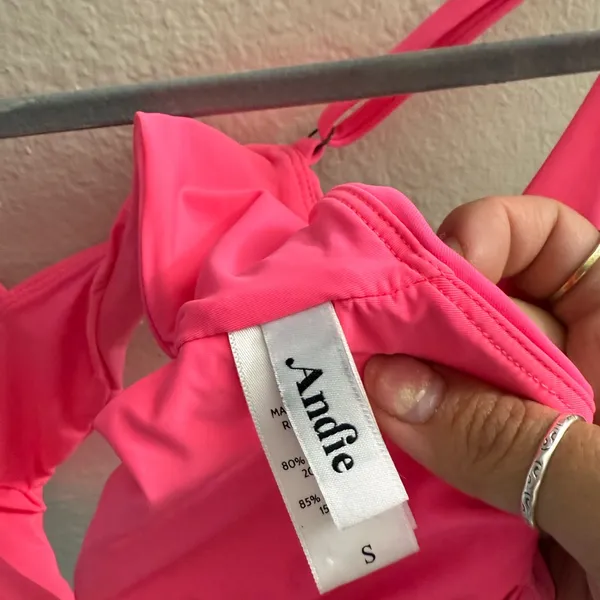 Andie Swim The Kalama Bikini Top Size S Petal Summer Swim Padded Spring - Image 3