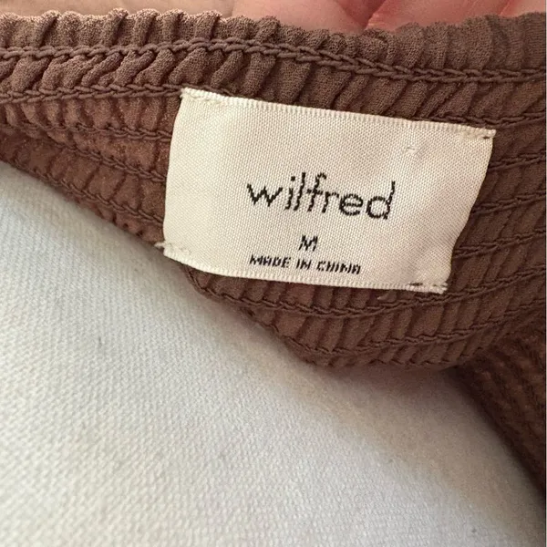 ARITZIA WILFRED Tempest Dress‎ Smocked Brown Size Medium - Image 5