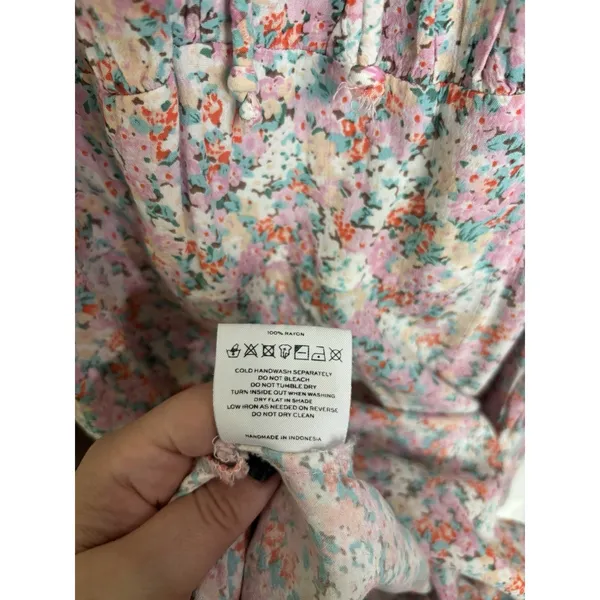 Faithful the Brand Ira Mini Dress Vignette Floral Pink 2 XS Cottage Hoco - Image 11