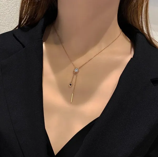 14K Rose Gold Plated Clock Pendant Necklace for Women - Image 4