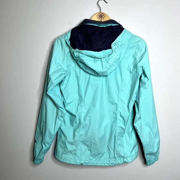 North Face Blue Full Zip Hooded Raincoat Jacket - Image 5