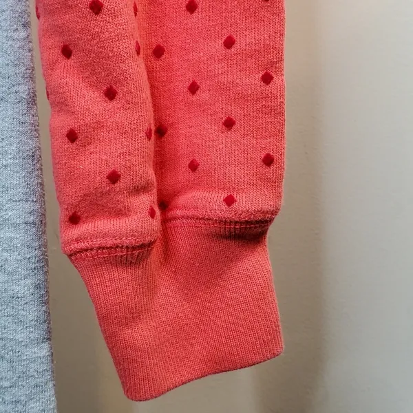 Nike Coral Polka Dot Long Sleeve Hoodie Medium - Image 8