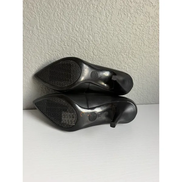 Michael Kors Alina Flex Leather Pumps Women's 7M Black Pointed Toe Heels - Image 8