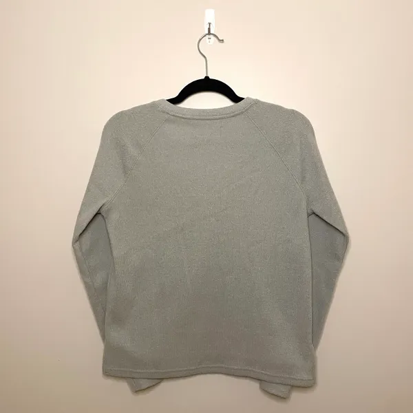 Abercrombie Soft Cozy V-Neck Sweater, Gray/Mint Green, Size XS, EUC - Image 2