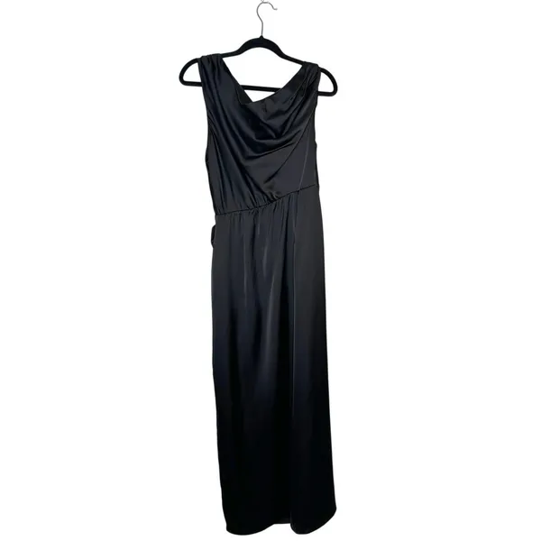 Show Me Your Mumu Jodie Satin Maxi Dress Women's Black Size Large - Image 3