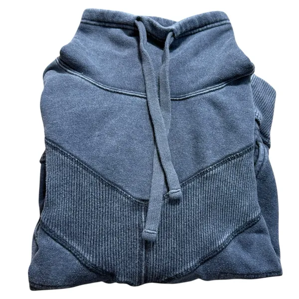 FP Movement by Free People Ivy League Washed Gray Black Pullover Medium Sweater - Image 6