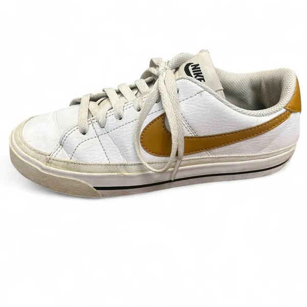 nike 6 Sneakers Tennis Shoes court next nature white gold swoosh Womens - Image 2