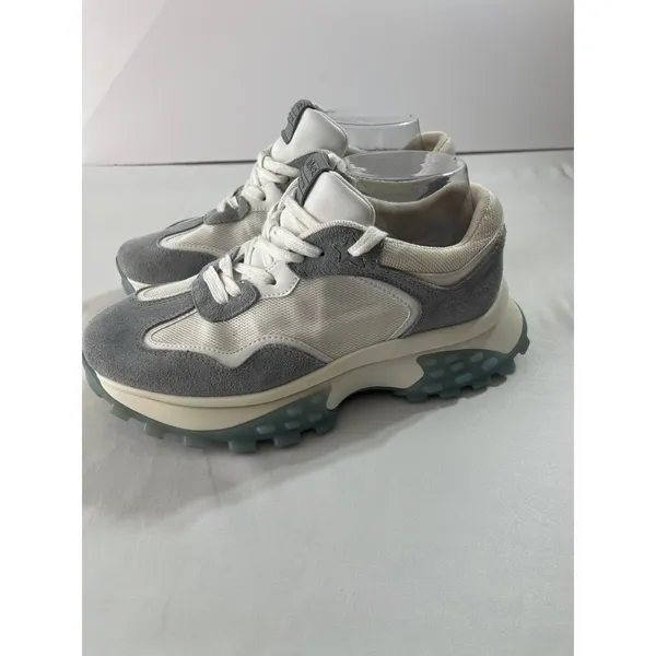 Vintage Havana EST‎ 1954 Sneaker Women 8 Gray Suede White Mesh Chunky Platform - Image 2