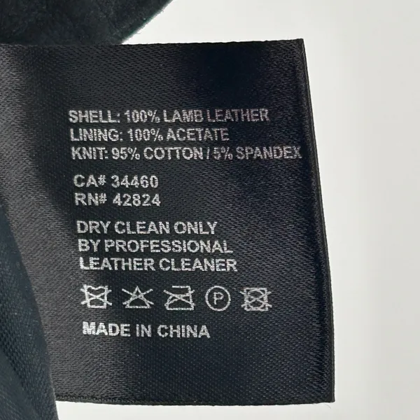 VEDA Black Lamb Leather Asymmetrical Moto‎ Biker Peplum Jacket Womens Sz Small - Image 8