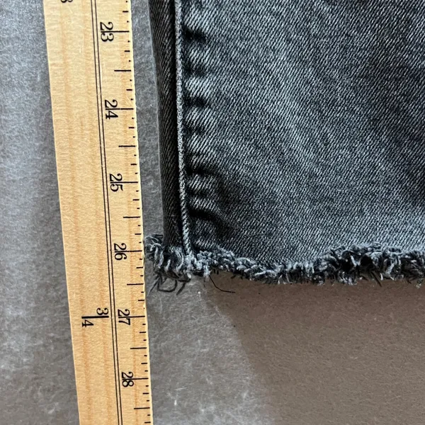 1301 | Madewell‎ The Perfect Vintage Straight Raw Hem Jeans Black Womens 26 - Image 4