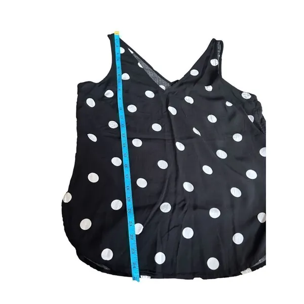 Old Navy Womens Black And White Polka Dot Sleeveless Blouse Size Medium - Image 3