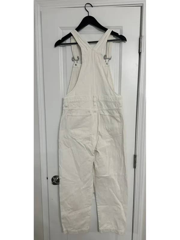 MADEWELL Straight-Leg Overalls in Tile White Size Small - Image 7