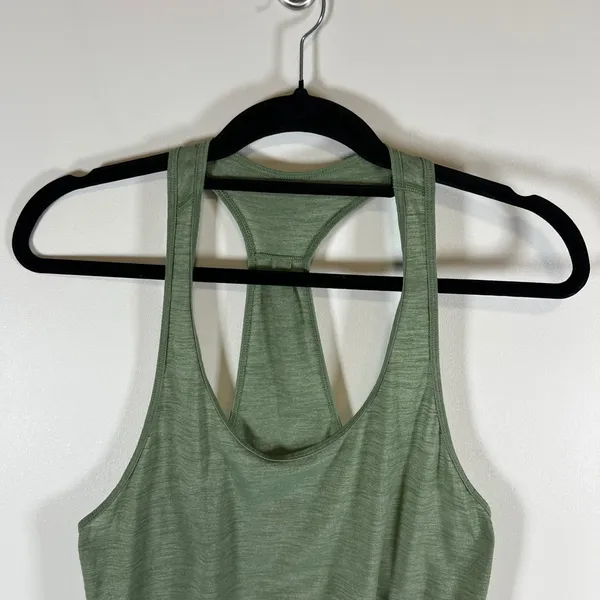 Lululemon Love Tank Top Women Sage Green Heathered Racerback Athletic Yoga Shirt - Image 2