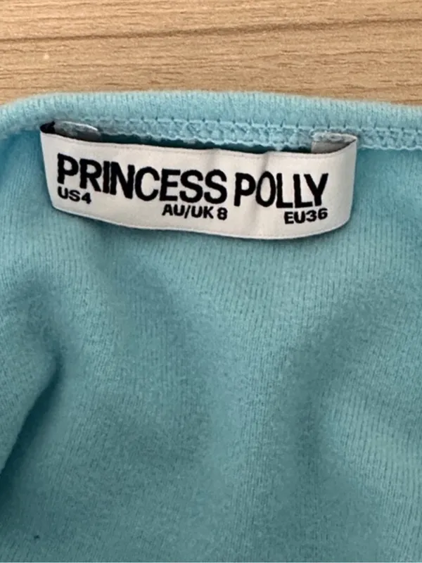 Princess Polly Avrilla Knit Blue Halter Top - Image 7