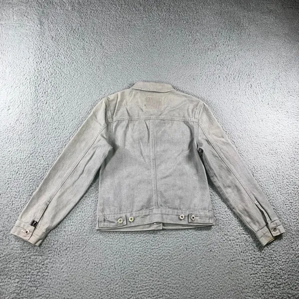 Vintage Guess USA Women M Gray Denim Trucker Jacket 90s American Tradition Flaw - Image 3