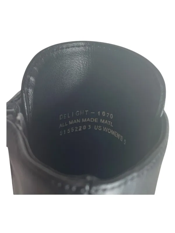 new Pleaser 𖤐 Delight 1020 Platform Stiletto Lace Up Boot 𖤐 Black Faux Leather - Image 12