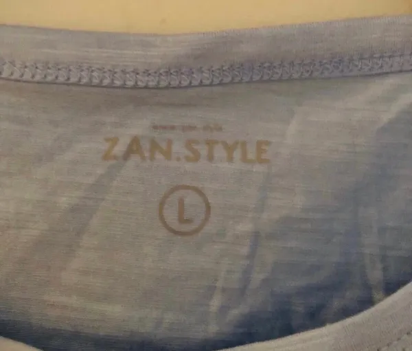 ZAN.STYLE Women’s tshirt blouse size large blue - Image 2