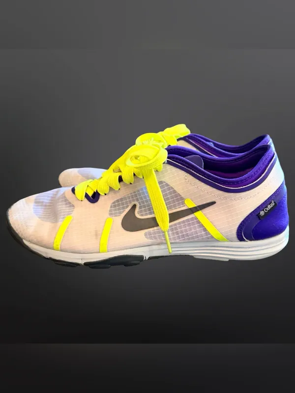 Nike Lunar Element Sneakers White Purple Neon Yellow Women’s 9 - Image 6