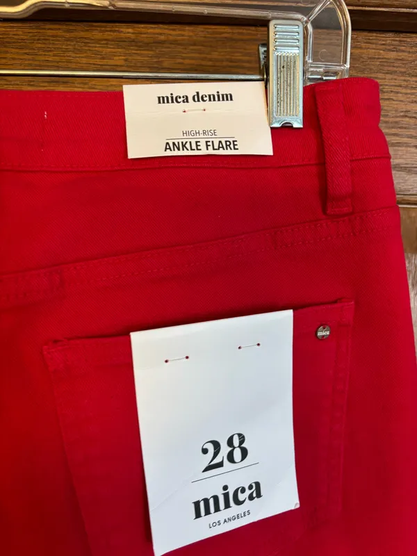 Mica high rise ankle flare Red Size 28 - Image 3