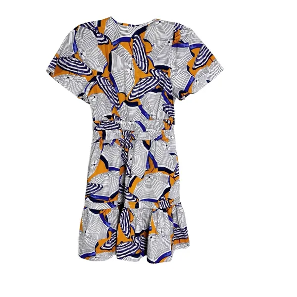 Anthropologie The Somerset Cotton Beach Umbrella Print Mini Dress Size S - Image 6