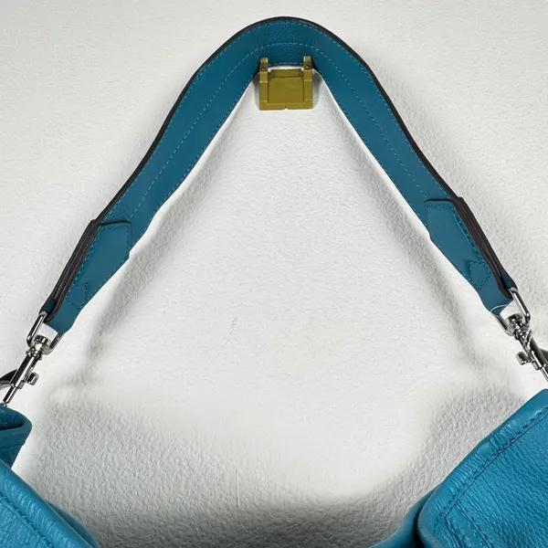 Aimee Kestenberg Auburn Hobo Pebbled Leather Bag Deep Sea Blue Turquoise NWT - Image 3