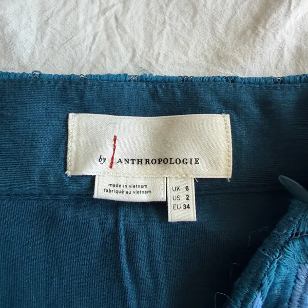 Anthropologie blue knit midi skirt - Image 4