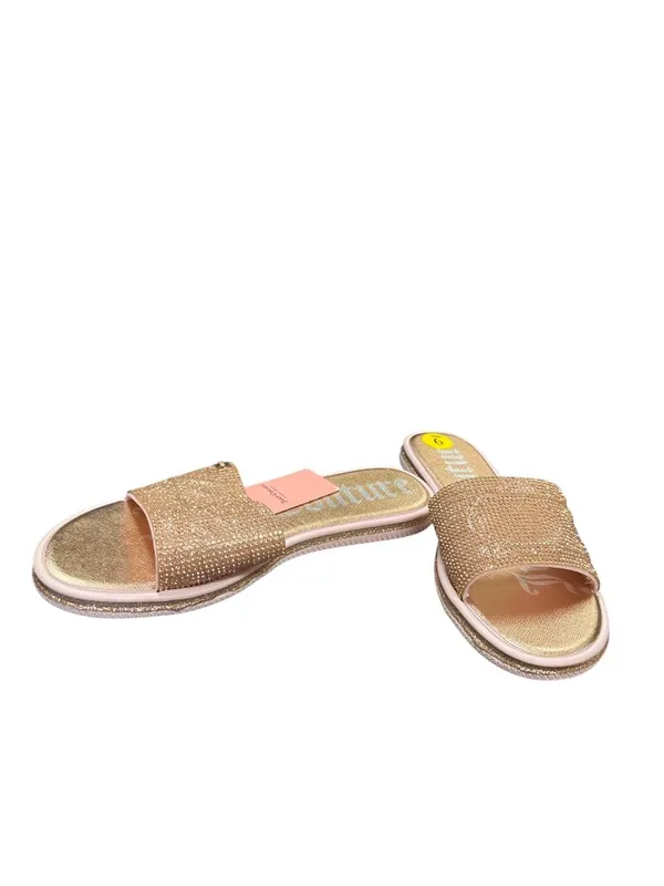 Juicy Couture wms gold crystal sparkly sandals shoes sz 9 SKU 10-071 - Image 2