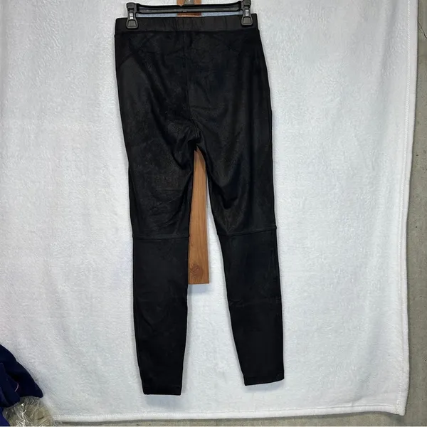Free People Black Midnight Vegan Suede Skinny‎ Pants Size XS - Image 6
