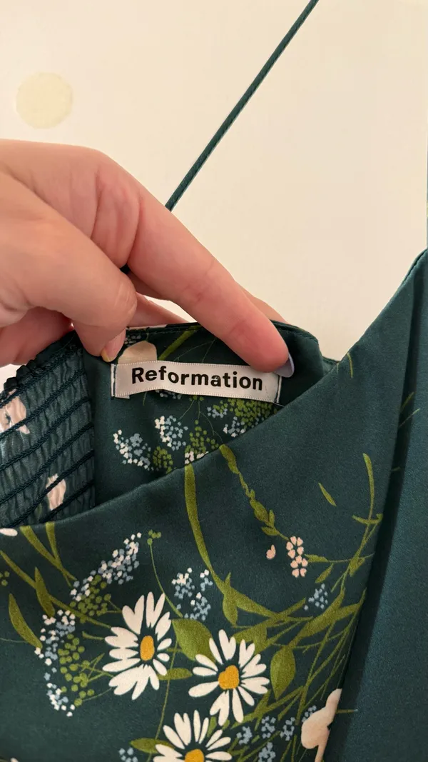 Reformation Floral Frankie Silk Maxi Dress - Image 3