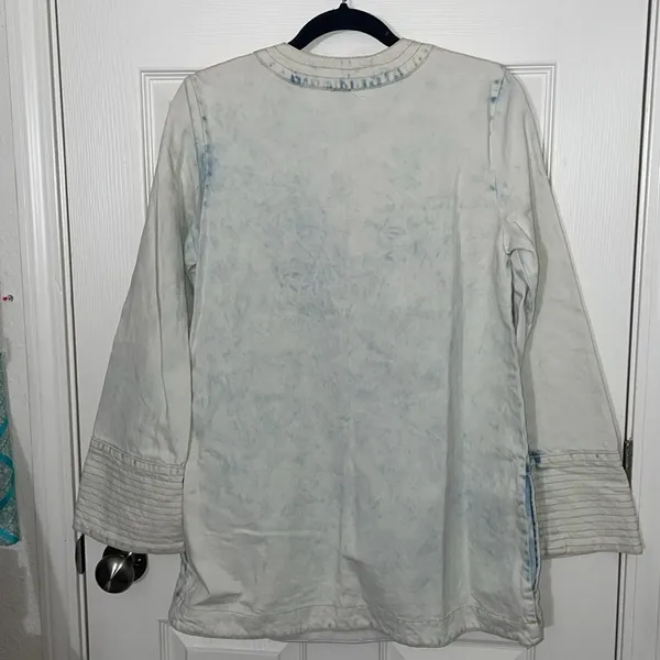 FREE PEOPLE "Dreaming of Denim" Tunic Dress/Top Cloud Wash Small (Oversized) NWT - Image 12