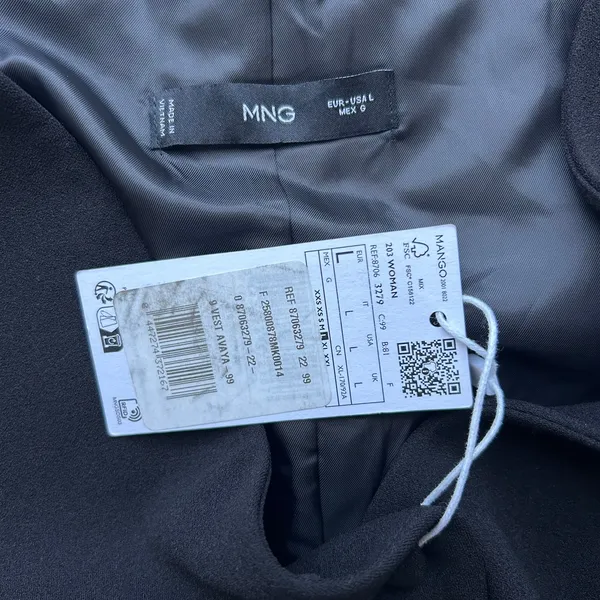 Mango Black Vest Size Large - Image 10