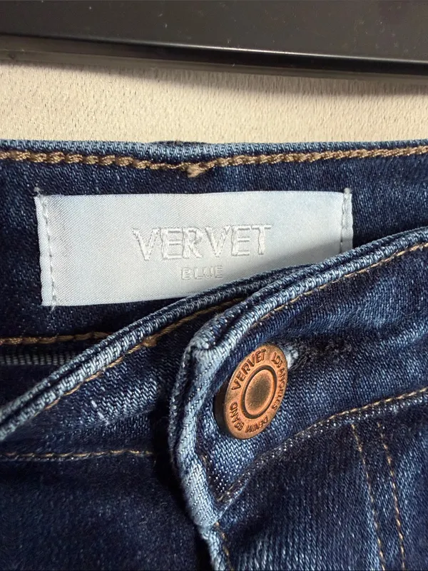 Vervet Style T5351 Boot Cut Flare Mid Rise Jeans Medium Wash Size 29 - Image 4